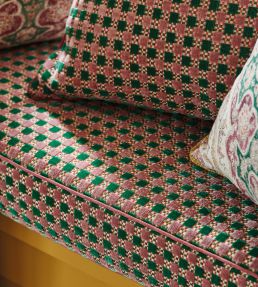 Theodora Fabric by Nina Campbell Jade/Pink
