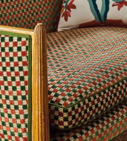 Theodora Fabric by Nina Campbell Lagoon/Choc