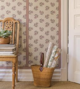 Thessaloniki Wallpaper by Langelid Von Bromssen Wine Red