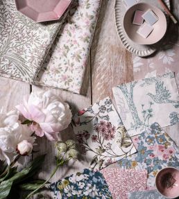Thetford Fabric by Studio G Saffron/Ink