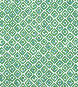 Indian Diamond Fabric by Thibaut Green