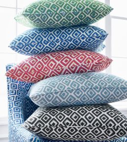 Indian Diamond Fabric by Thibaut Blue