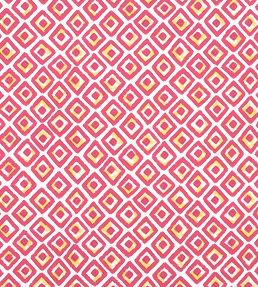 Indian Diamond Fabric by Thibaut Pink