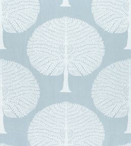 Mulberry Tree Fabric by Thibaut Spa Blue