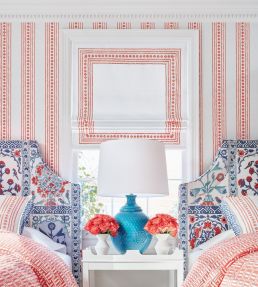 New Haven Stripe Wallpaper by Thibaut Yellow