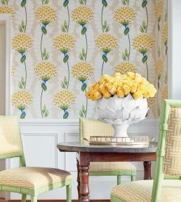 Tiverton Wallpaper by Thibaut Red