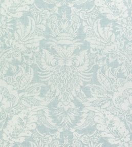 Chardonnet Damask Fabric by Thibaut Aqua