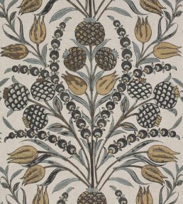 Corneila Fabric by Thibaut Grey/Gold