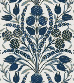 Corneila Wallpaper by Thibaut Navy