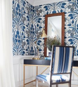 Corneila Wallpaper by Thibaut Aqua