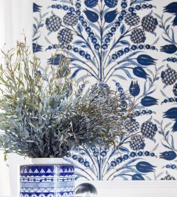 Corneila Wallpaper by Thibaut Aqua