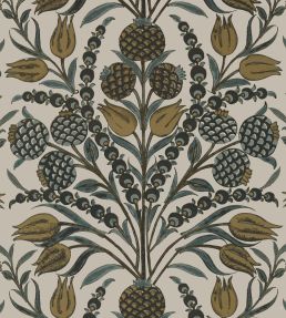 Corneila Wallpaper by Thibaut Grey/Gold