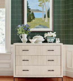 Grassmarket Check Wallpaper by Thibaut Navy
