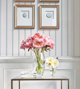 Notch Stripe Wallpaper by Thibaut Flax