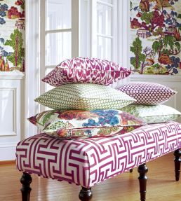 Ming Trail Fabric by Thibaut Light Blue