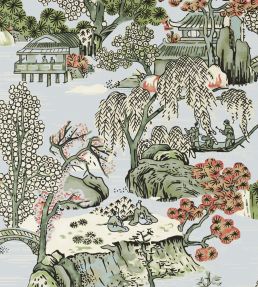Asian Scenic Wallpaper by Thibaut Robin's Egg