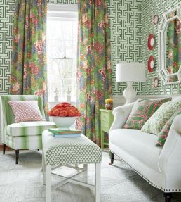 Ming Trail Wallpaper by Thibaut Beige