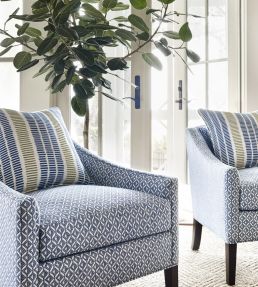 Trion Fabric by Thibaut Aqua