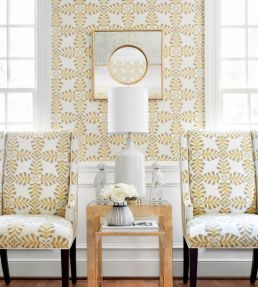 Starleaf Fabric by Thibaut Aqua