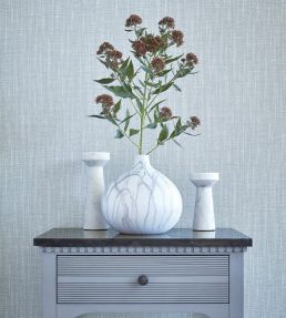 Baldwin Herringbone Wallpaper by Thibaut Grey