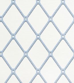 Easom Trellis Wallpaper by Thibaut Blue