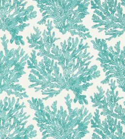 Marine Coral Wallpaper by Thibaut Turquoise