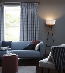 Thornton Fabric by Clarke & Clarke Silver