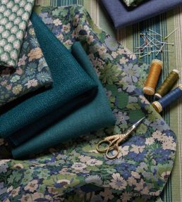 Thorpe House Fabric by Liberty Lapis