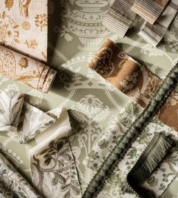 Thyme Walk Fabric by Sanderson Mineral/Parchment