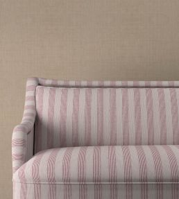 Ticking Fabric by Fermoie Raspberry