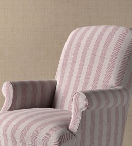Ticking Fabric by Fermoie Raspberry