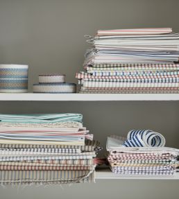 Ticking Stripe 1 Fabric by Ian Mankin Apple