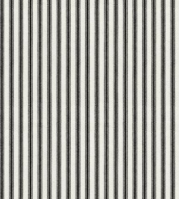 Ticking Stripe 1 Fabric by Ian Mankin Black
