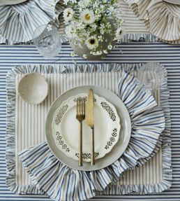 Ticking Stripe 1 Fabric by Ian Mankin Mist