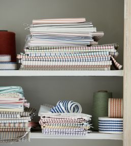 Ticking Stripe 1 Antique Fabric by Ian Mankin Khaki