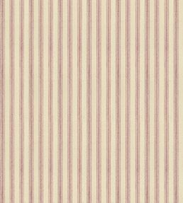 Ticking Stripe 1 Fabric by Ian Mankin Pink