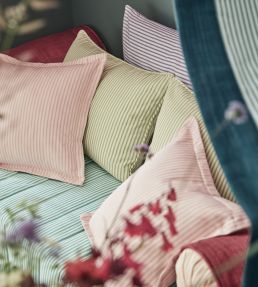 Ticking Stripe 1 Fabric by Ian Mankin Apple