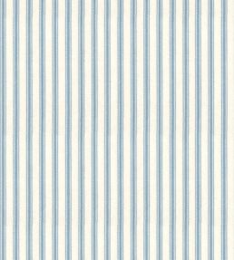 Ticking Stripe 1 Fabric by Ian Mankin Sky