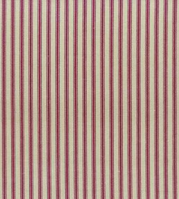 Ticking Stripe 1 Rustic Fabric by Ian Mankin Claret