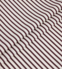 Ticking Stripe 2 Fabric by Ian Mankin Plum