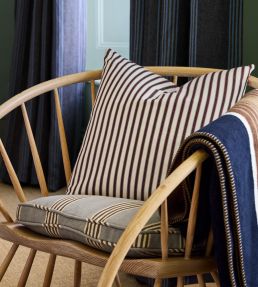 Ticking Stripe 2 Fabric by Ian Mankin Celadon