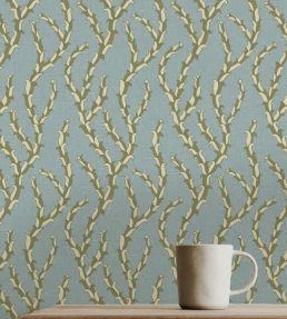 Tiddle Wallpaper by Josephine Munsey Light Blue