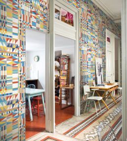 Tiebele Wallpaper by Jannelli&Volpi Olive/Red