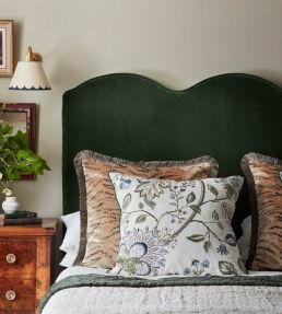 Tiger Velvet Cushion 55 x 55cm by James Hare Natural