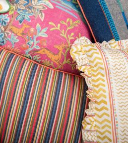 Tight Rope Cushion 50cm x 50cm by GP & J Baker Indigo/Cocoa