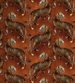 Tigress Velvet Fabric by Avalana Copper