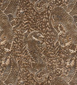 Tigress Velvet Fabric by Schumacher Champagne