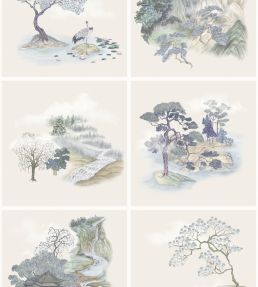 Tile Toile Wallpaper by Cole & Son Blue