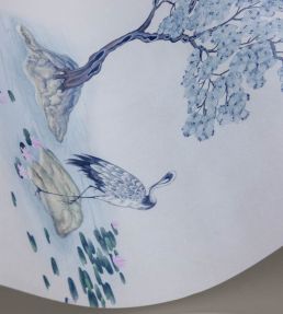 Tile Toile Wallpaper by Cole & Son Blue