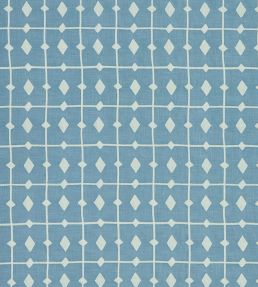 Tiles Fabric by Scion Cornflower